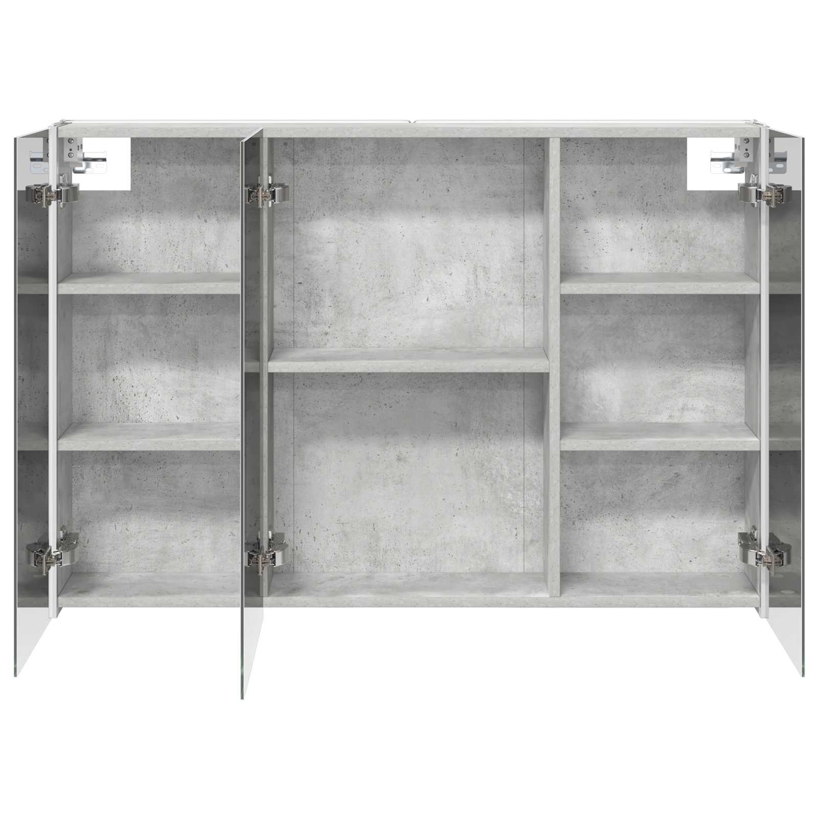 Kupaonski ormar s ogledalom Betonski sivi 103,5 x 15,5 x 70 cm