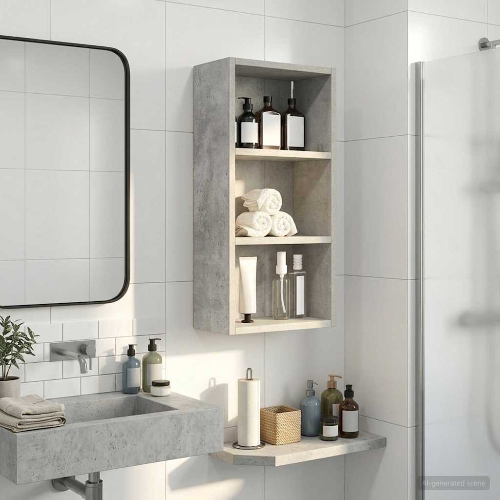 Kupaonski zidni ormarić Zidne Betonsko Siva 30 x 16 x 62,5 cm