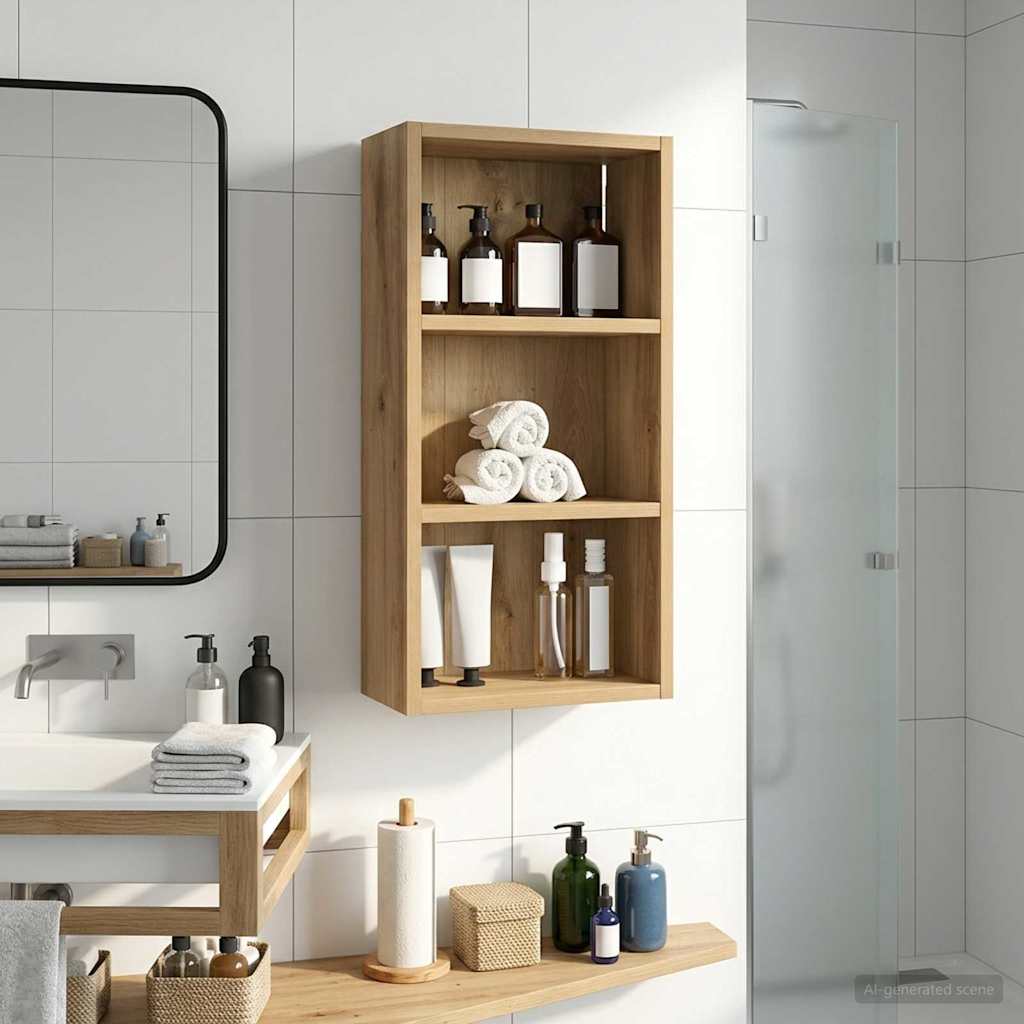 Kupaonski zidni ormarić Umjetnička hrastovina 30 x 16 x 62,5 cm