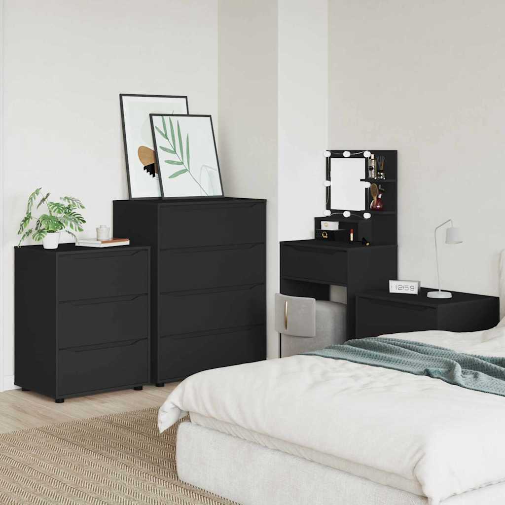 Ormari za skladištenje Crna 80 x 48 x 105 cm Konstruirano drvo