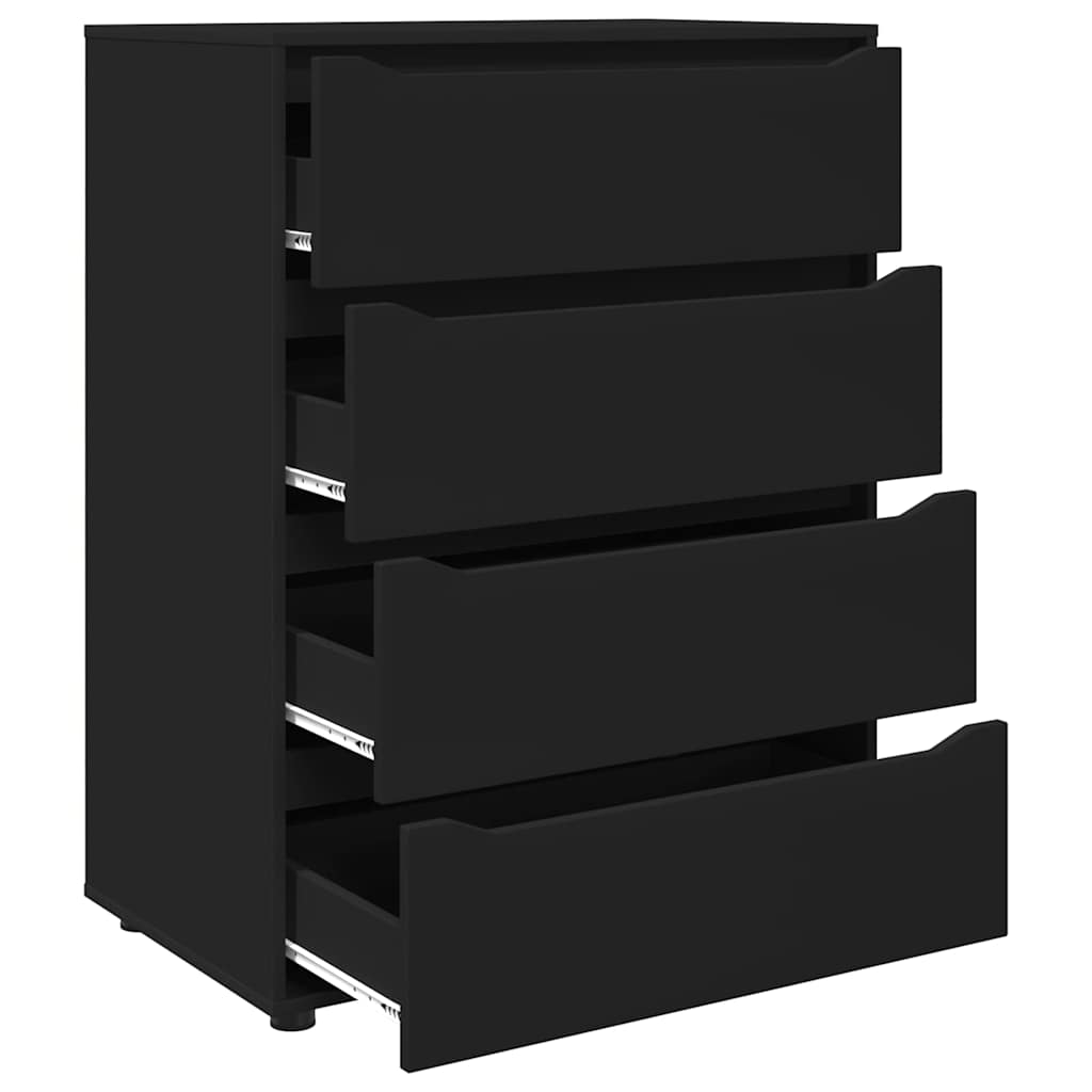 Ormari za skladištenje Crna 80 x 48 x 105 cm Konstruirano drvo