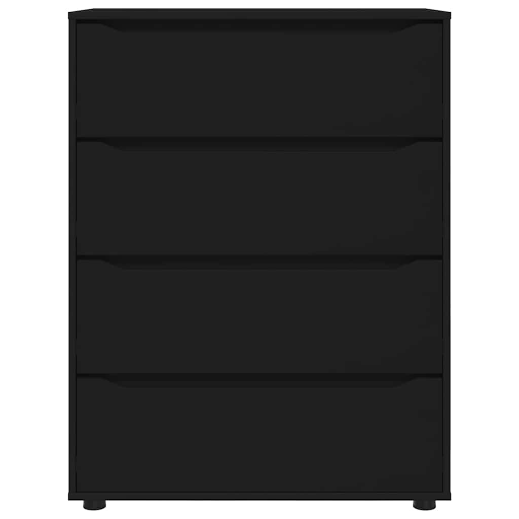 Ormari za skladištenje Crna 80 x 48 x 105 cm Konstruirano drvo