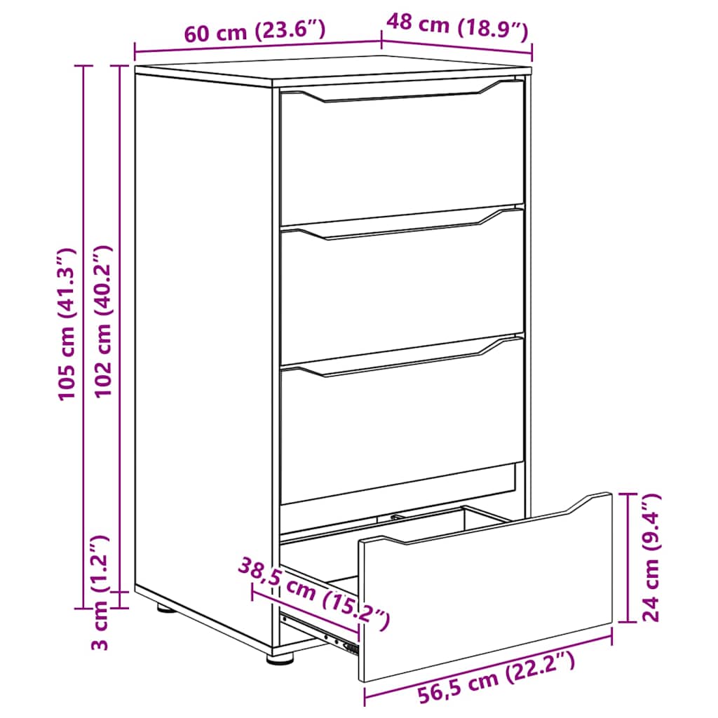 Ormari za skladištenje Smeđi hrast 60 x 48 x 105 cm