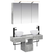 Set ormarića za kupaonicu 4 pcs Betonska siva