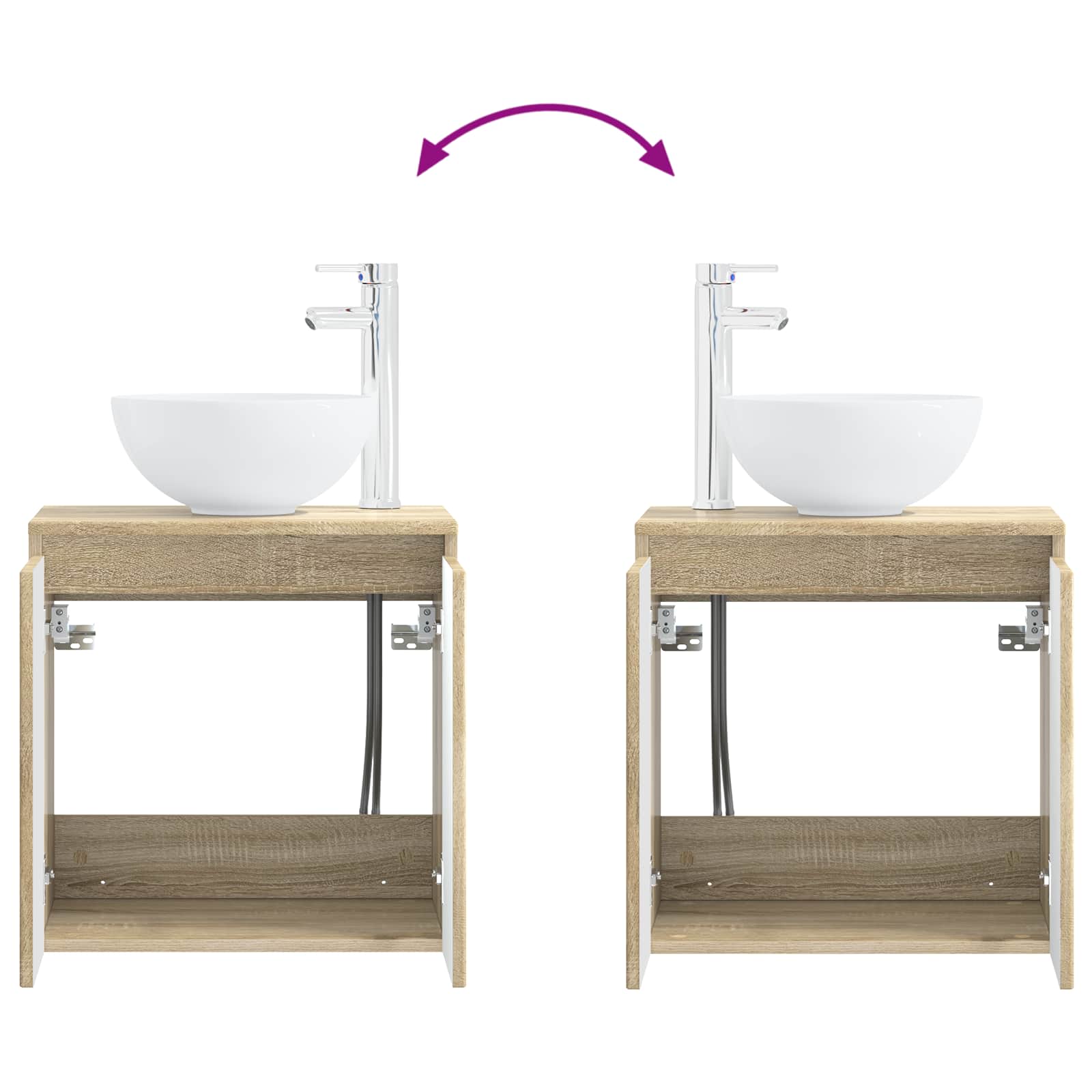 Set ormarića za kupaonicu 4 pcs Hrast sonoma