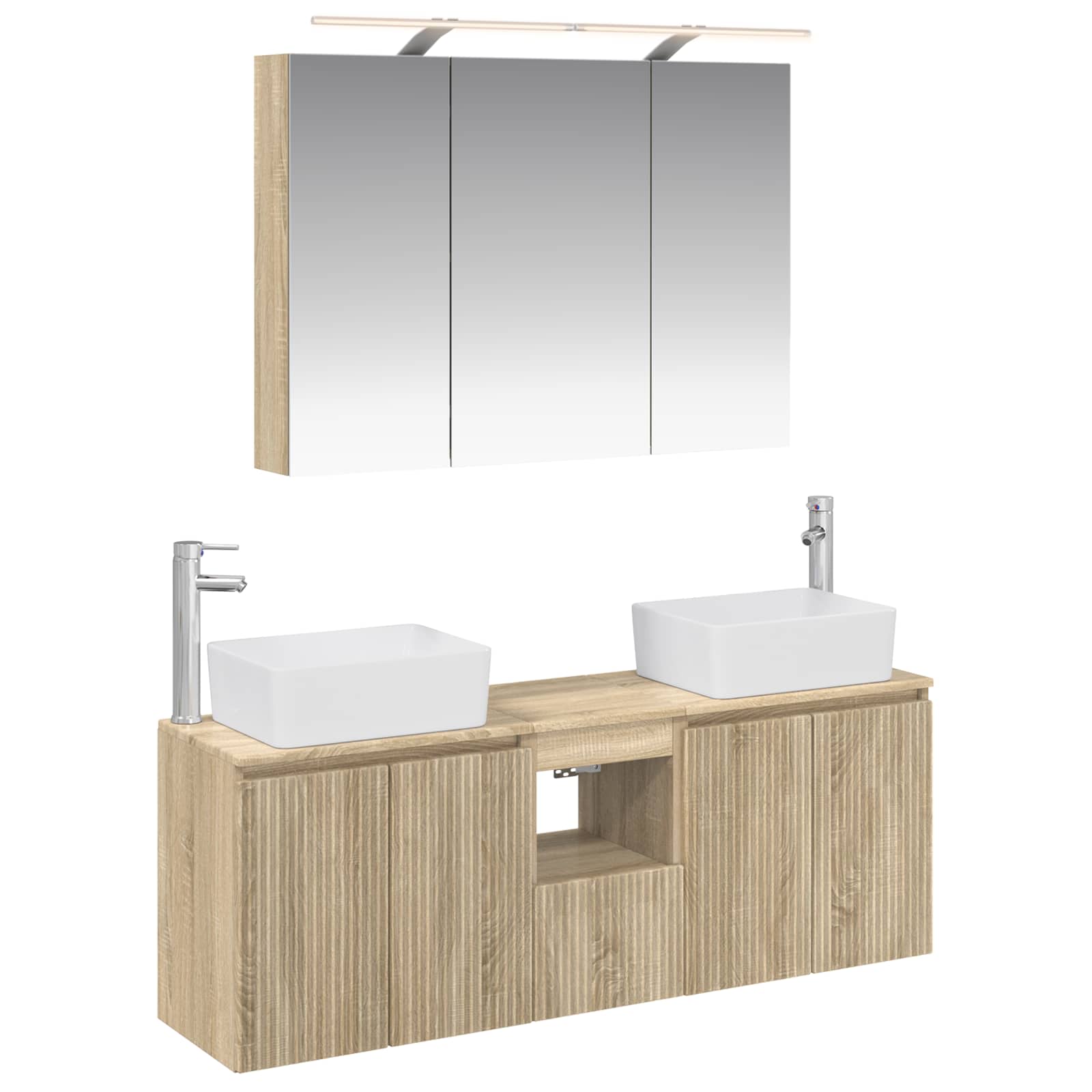 Set ormarića za kupaonicu 4 pcs Hrast sonoma Konstruirano drvo