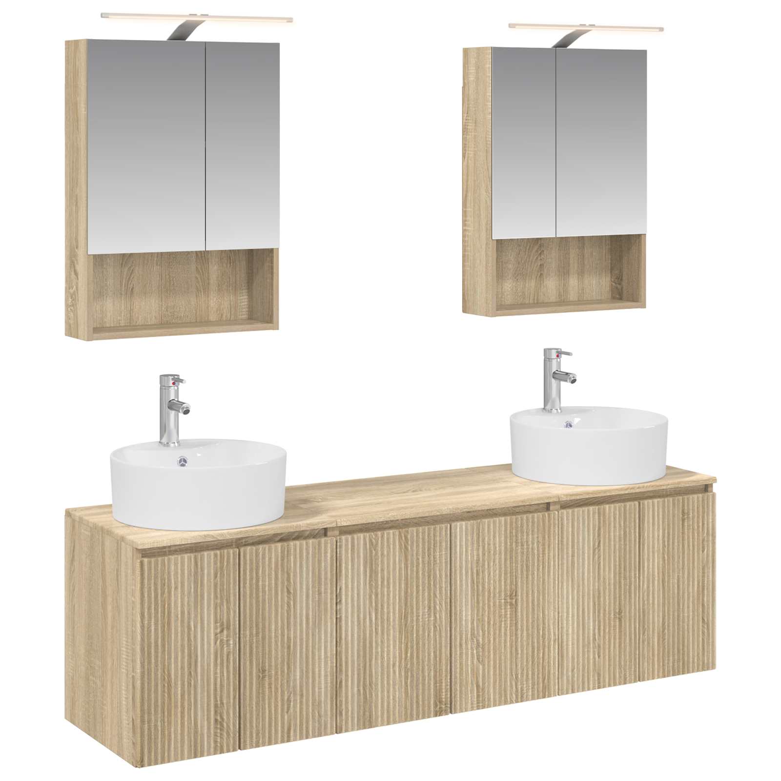 Set ormarića za kupaonicu 5 pcs Hrast sonoma Konstruirano drvo