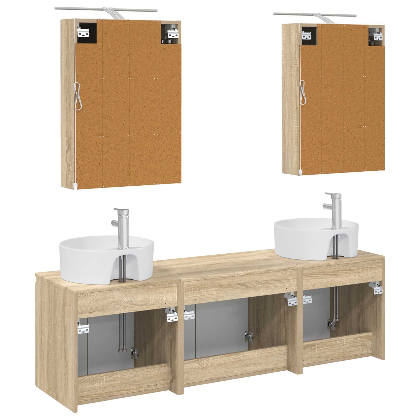 Set ormarića za kupaonicu 5 pcs Hrast sonoma Konstruirano drvo