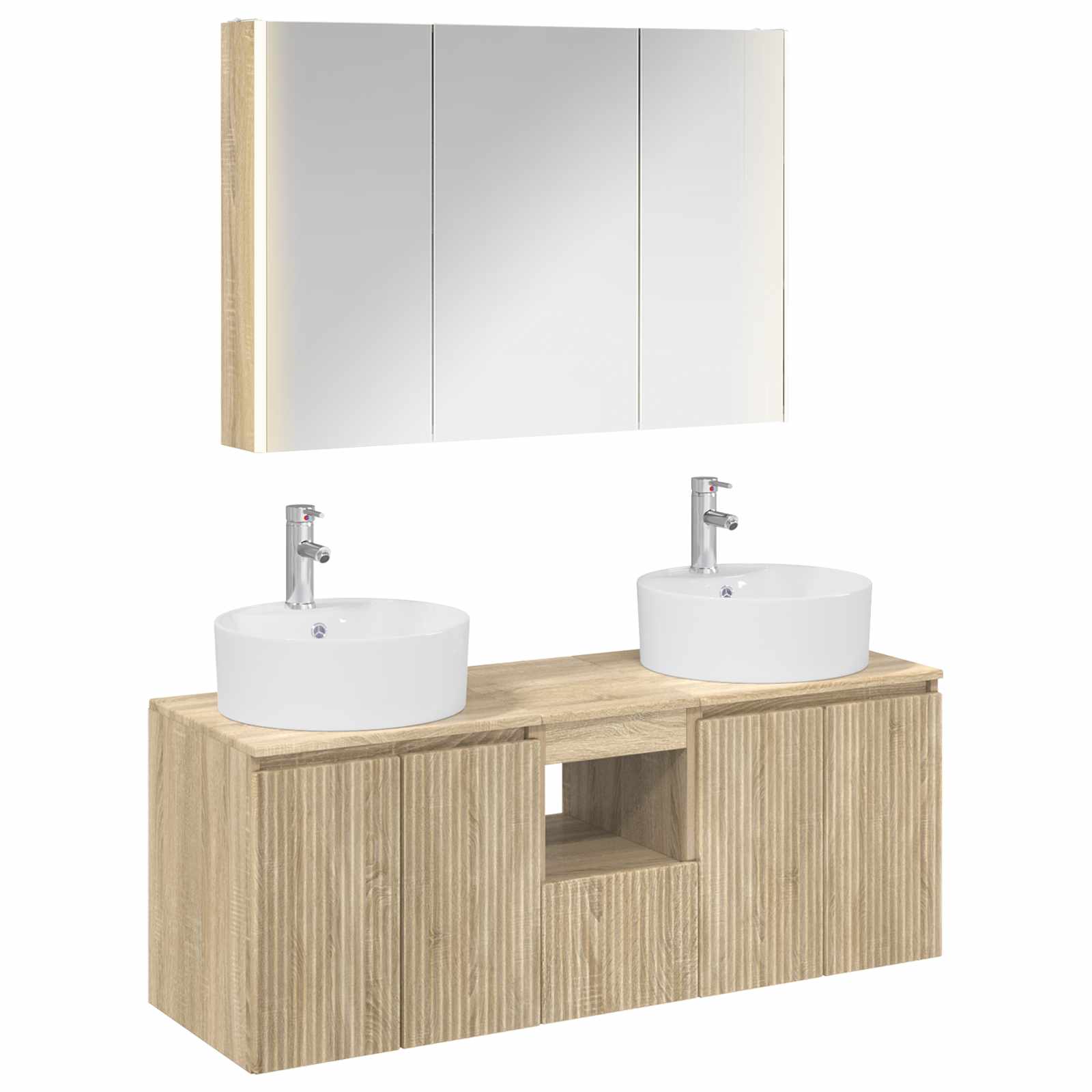 Set ormarića za kupaonicu 4 pcs Hrast sonoma Konstruirano drvo