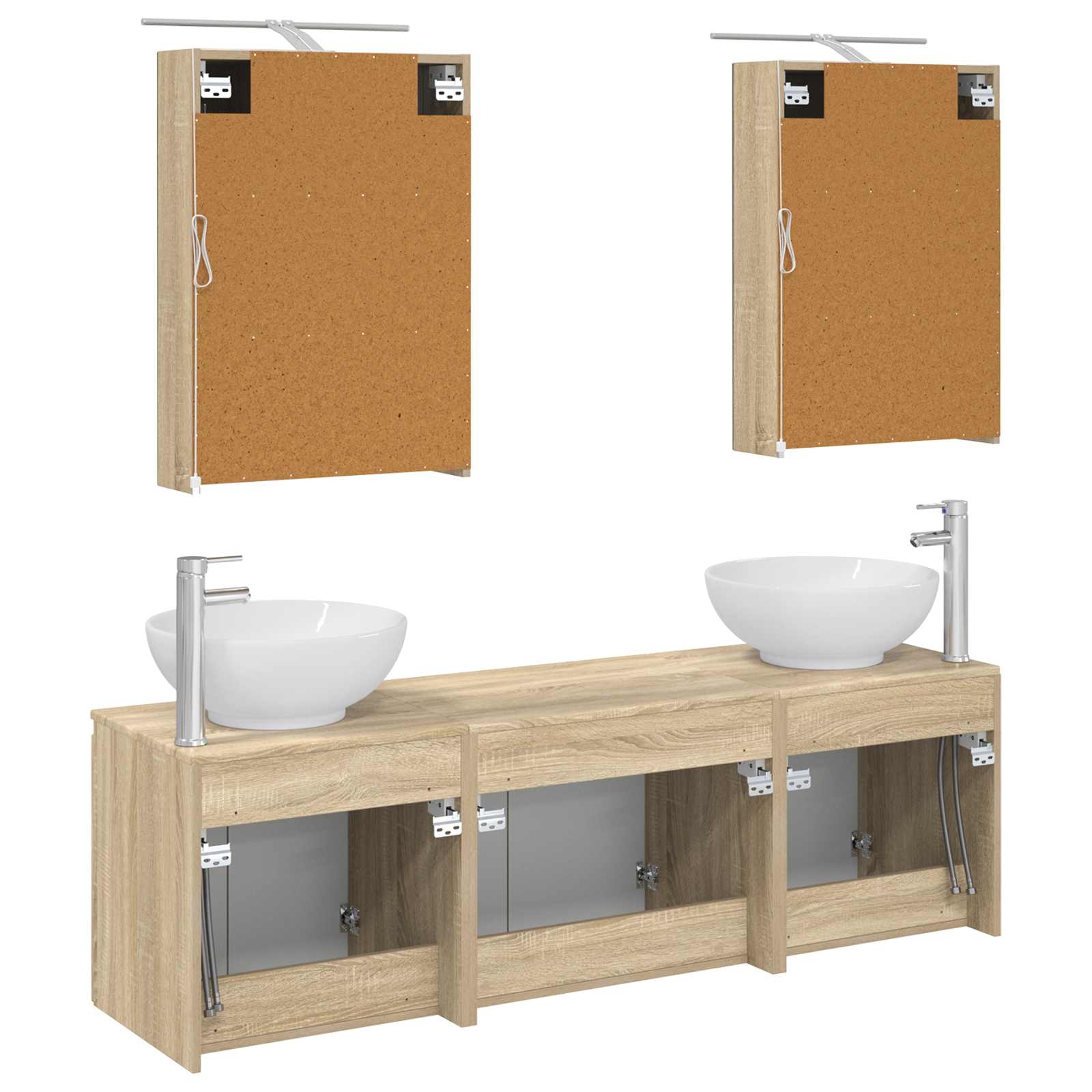 Set ormarića za kupaonicu 5 pcs Hrast sonoma Konstruirano drvo