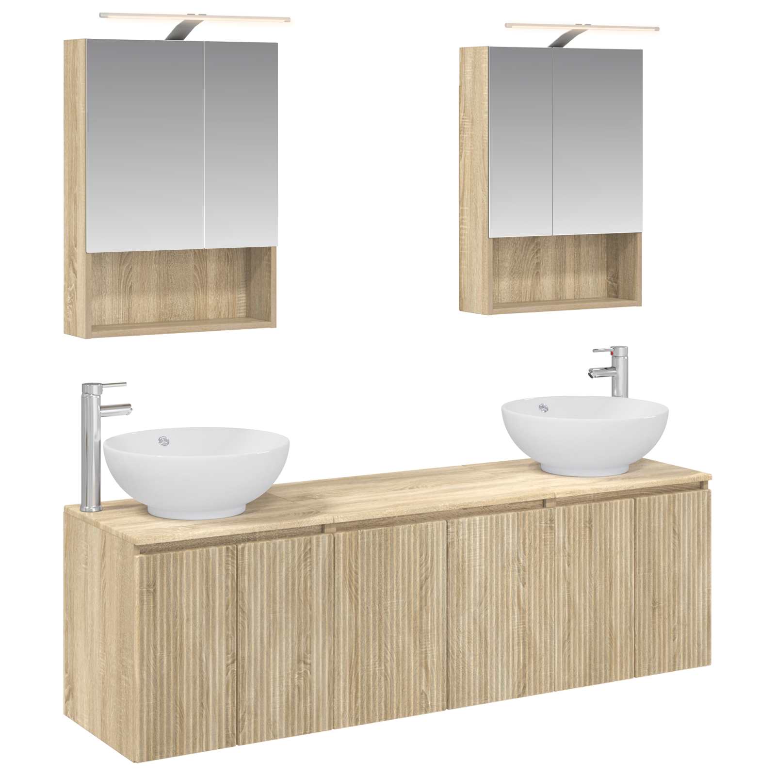 Set ormarića za kupaonicu 5 pcs Hrast sonoma Konstruirano drvo