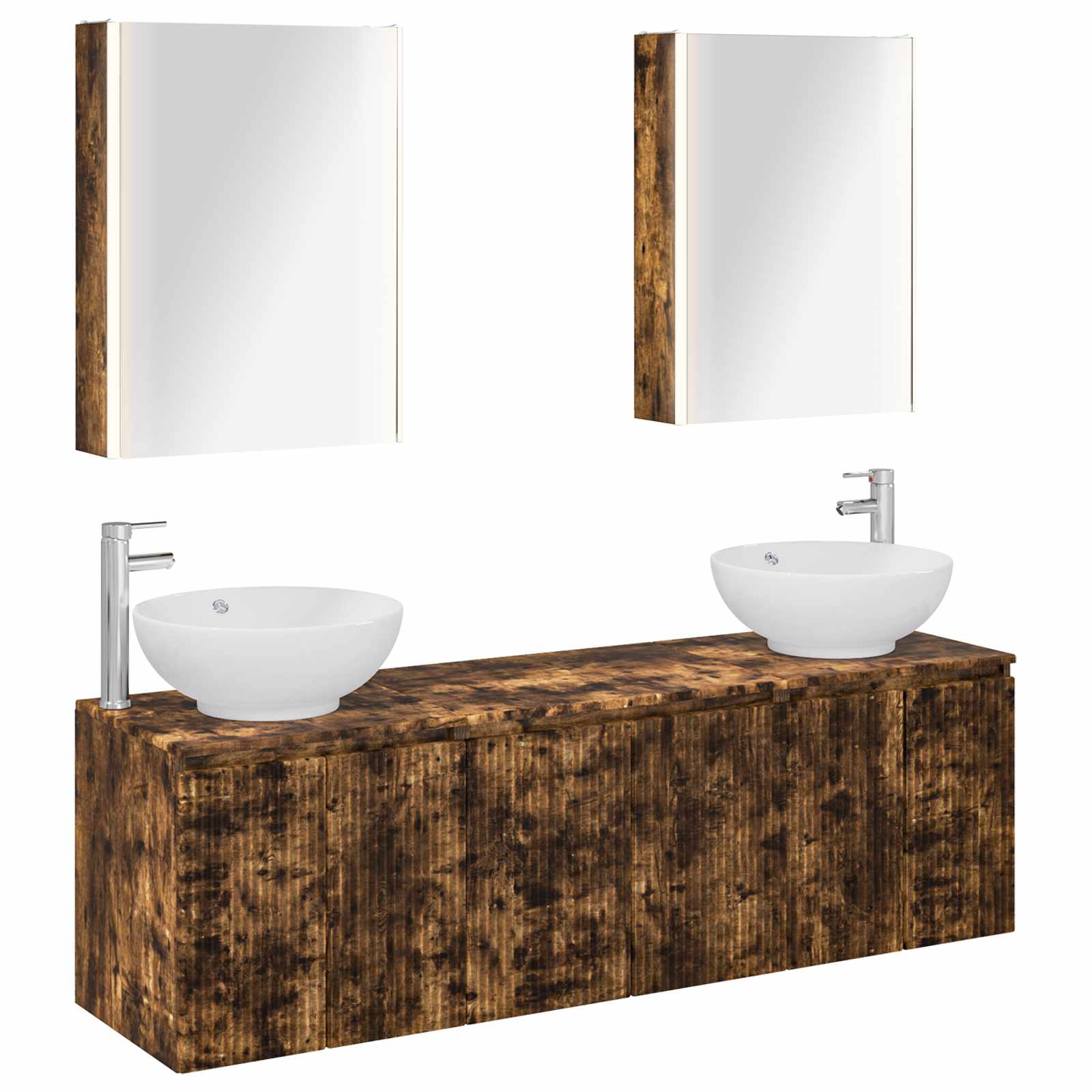 Set ormarića za kupaonicu 5 pcs Dimljeni hrast