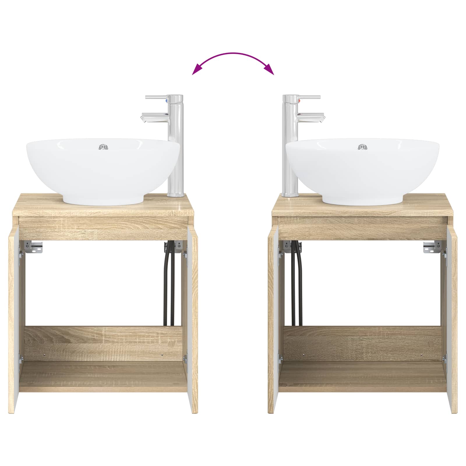 Set ormarića za kupaonicu 4 pcs Hrast sonoma Konstruirano drvo