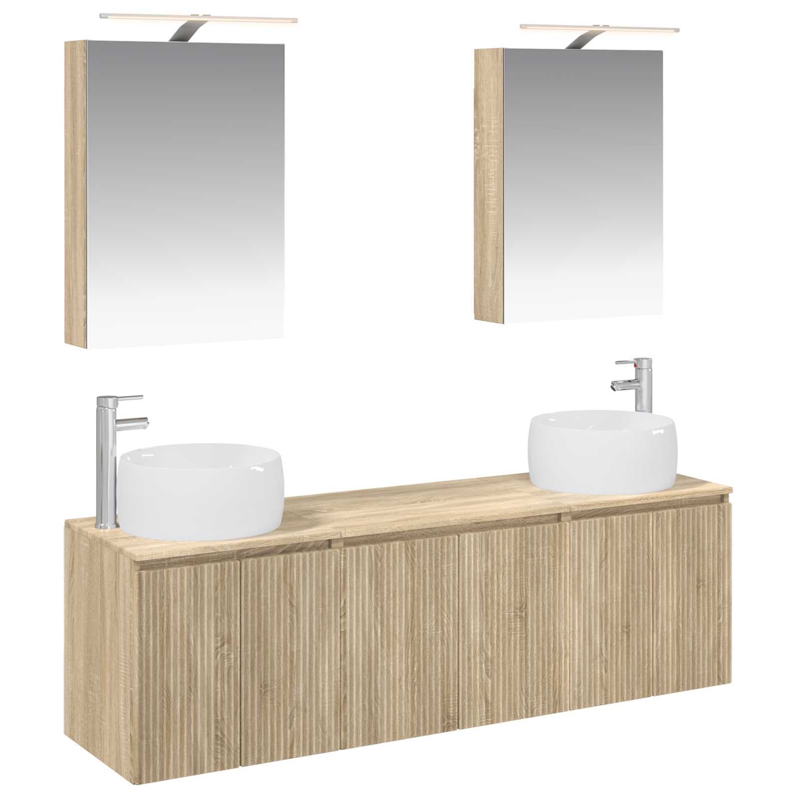 Set ormarića za kupaonicu 5 pcs Hrast sonoma Konstruirano drvo