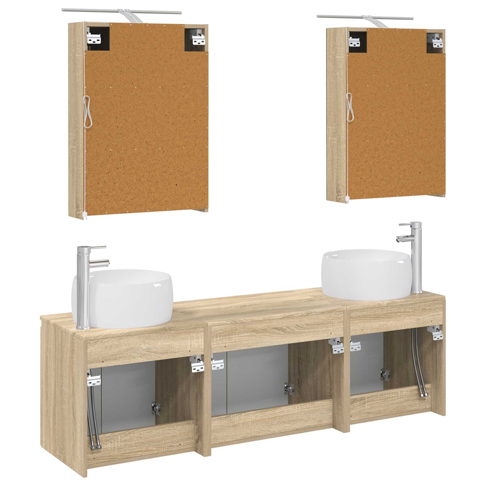 Set ormarića za kupaonicu 5 pcs Hrast sonoma Konstruirano drvo