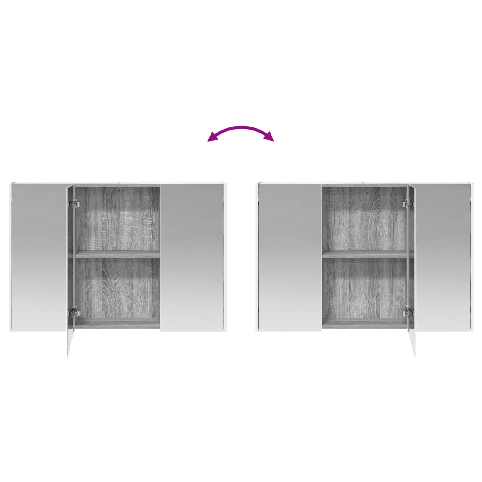 Set ormarića za kupaonicu 4 pcs Siva Sonoma Konstruirano drvo