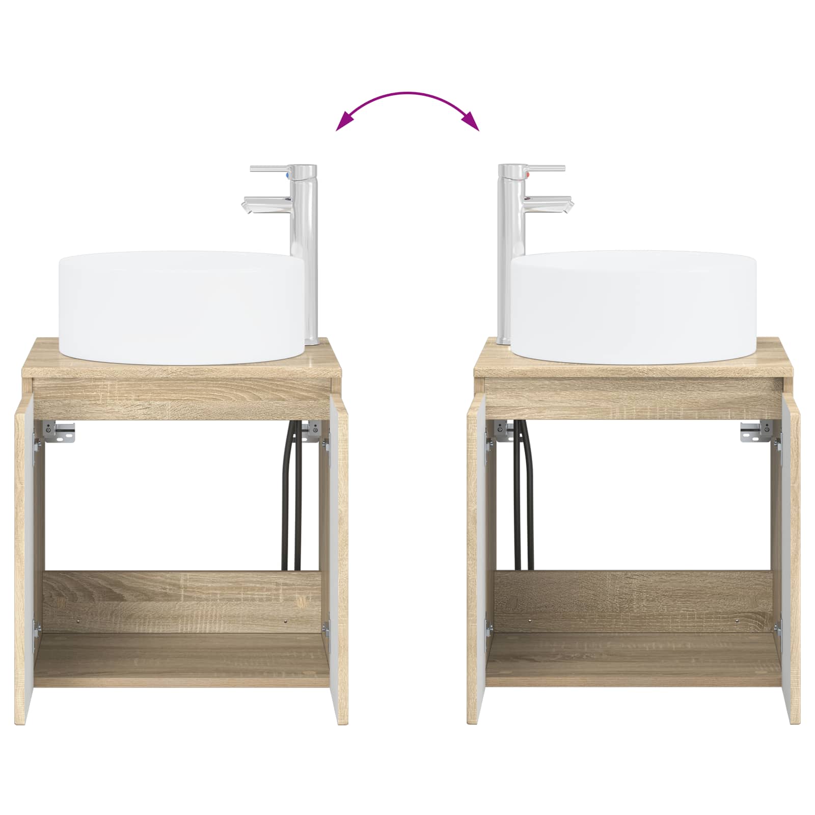 Set ormarića za kupaonicu 5 pcs Hrast sonoma Konstruirano drvo