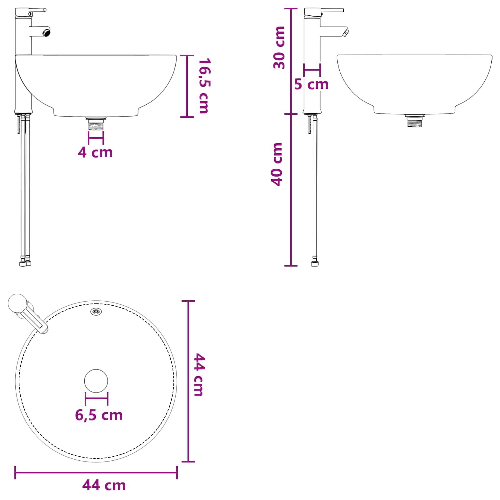 Set ormarića za kupaonicu 4 pcs Bijela 100 x 14,5 x 70 cm