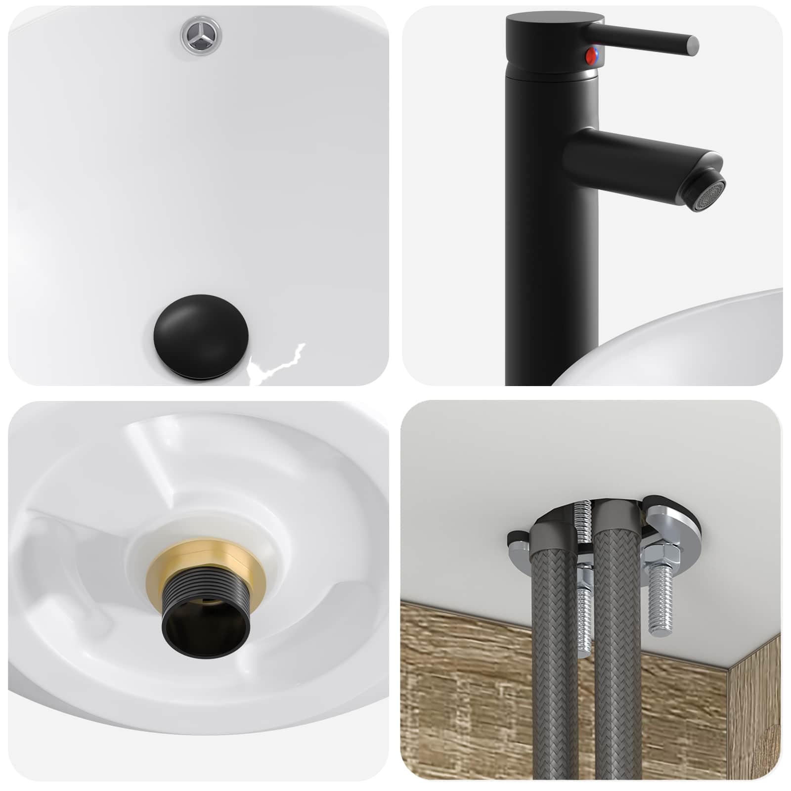 Set ormarića za kupaonicu 4 pcs Hrast sonoma Konstruirano drvo