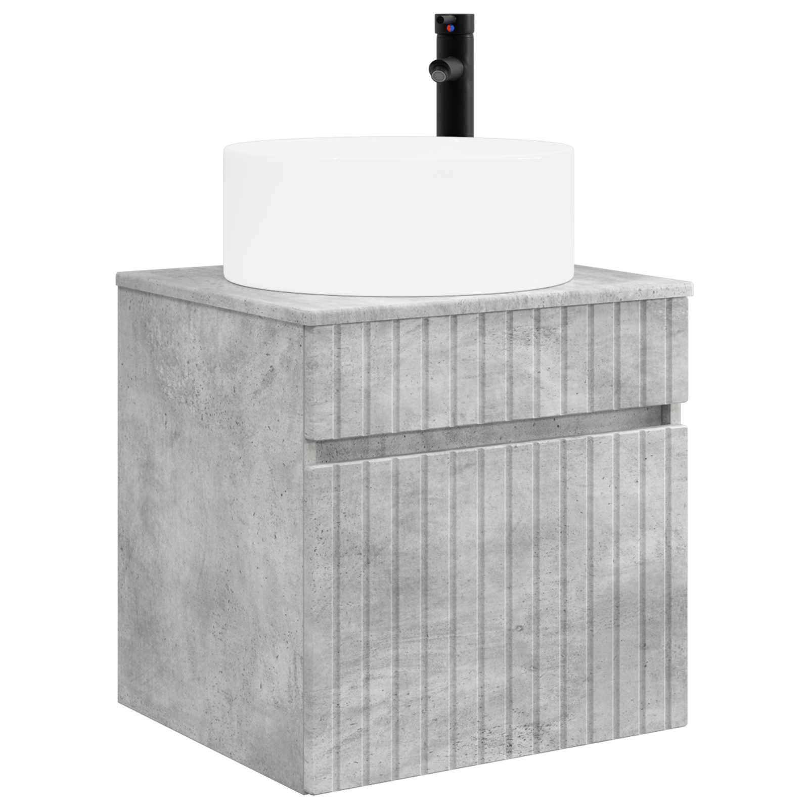 Set ormarića za kupaonicu 4 pcs Betonska siva