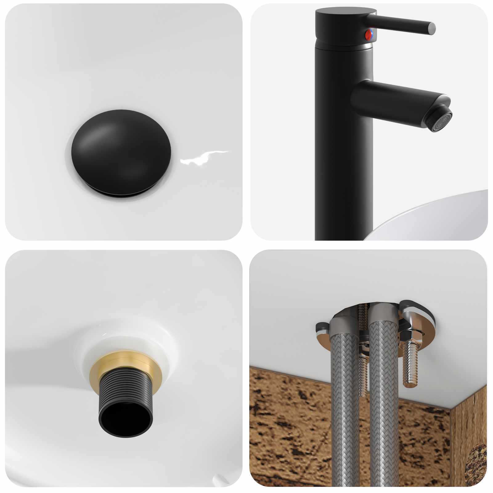 Set ormarića za kupaonicu 4 pcs Staro drvo 103,5 x 15,5 x 70 cm