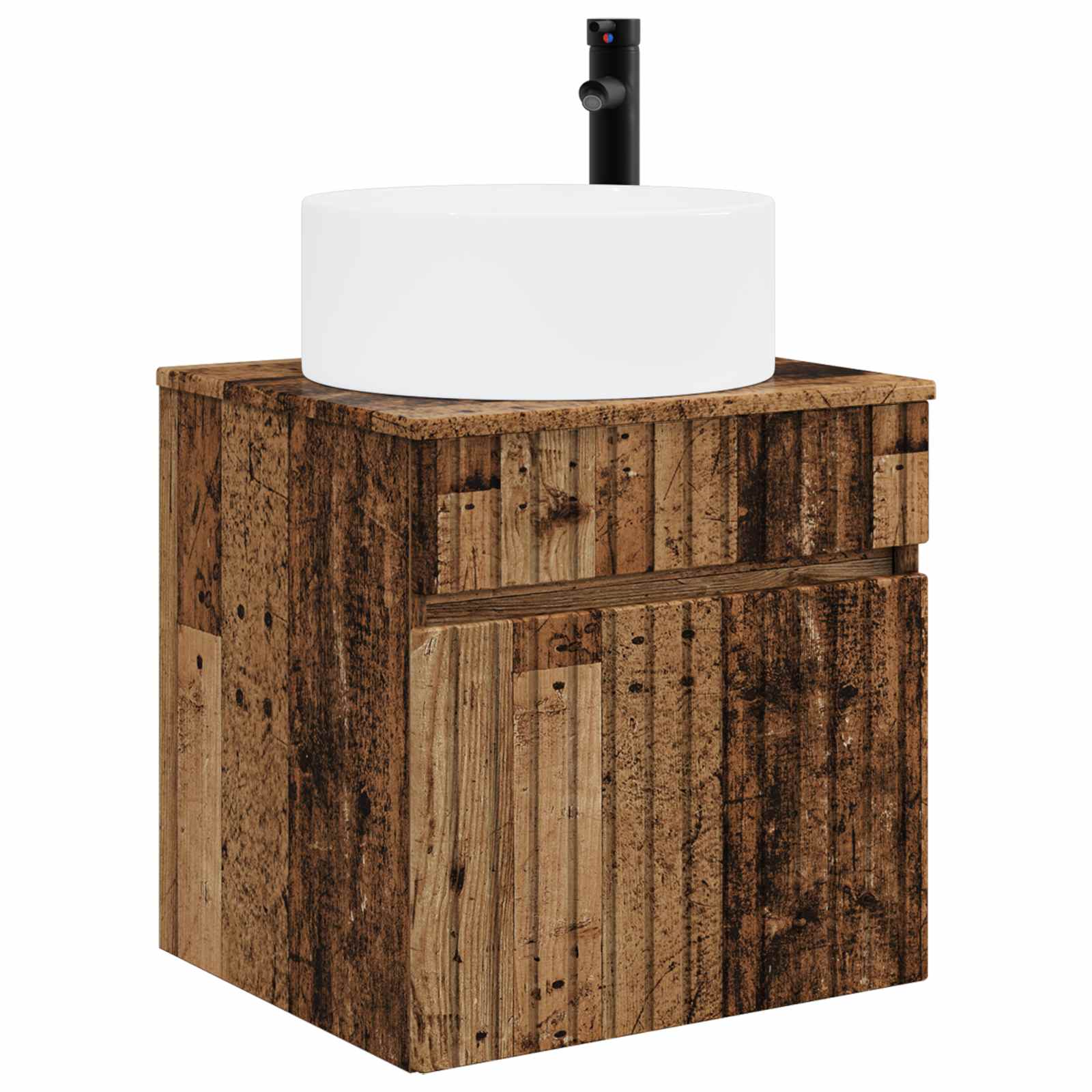 Set ormarića za kupaonicu 4 pcs Staro drvo 103,5 x 15,5 x 70 cm