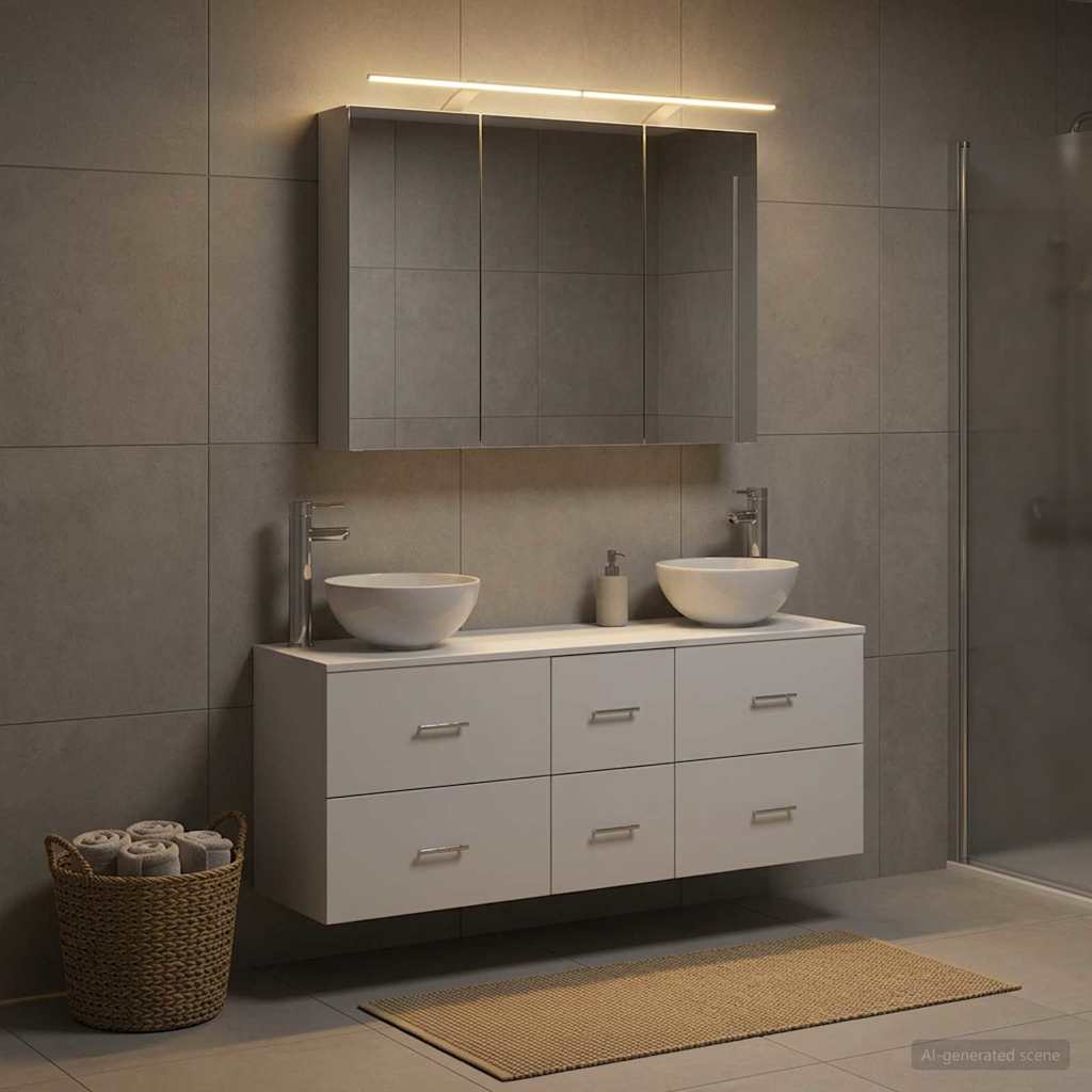Set namještaja za kupaonicu 4 kom. Bijela