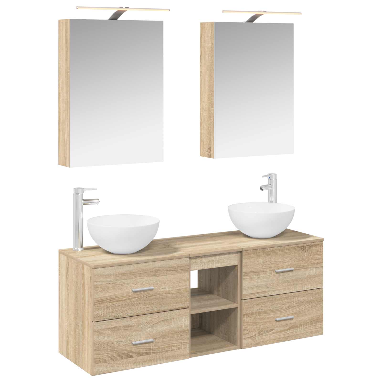 Set namještaja za kupaonicu 5 pcs Hrast sonoma