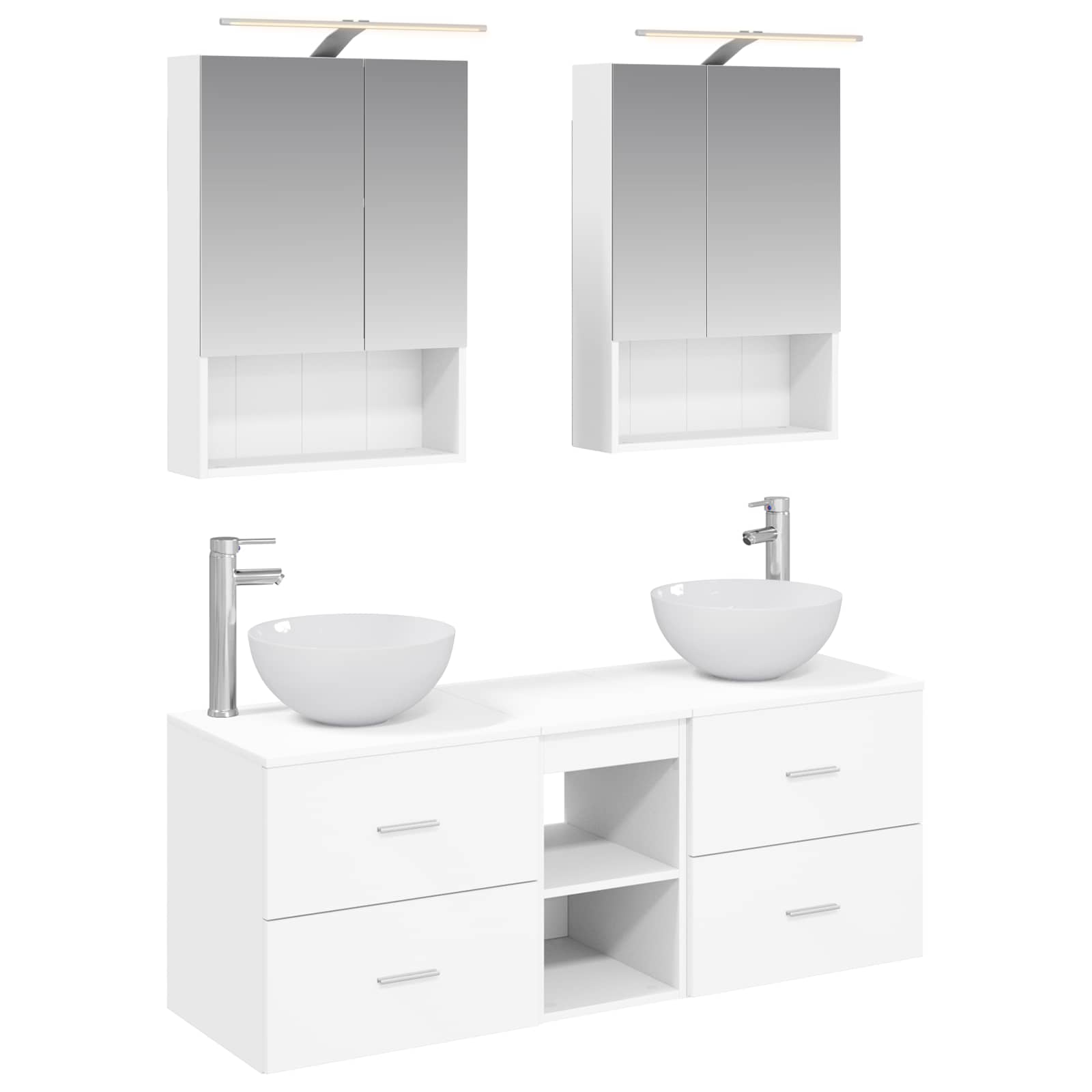 Set namještaja za kupaonicu 5 pcs Bijela