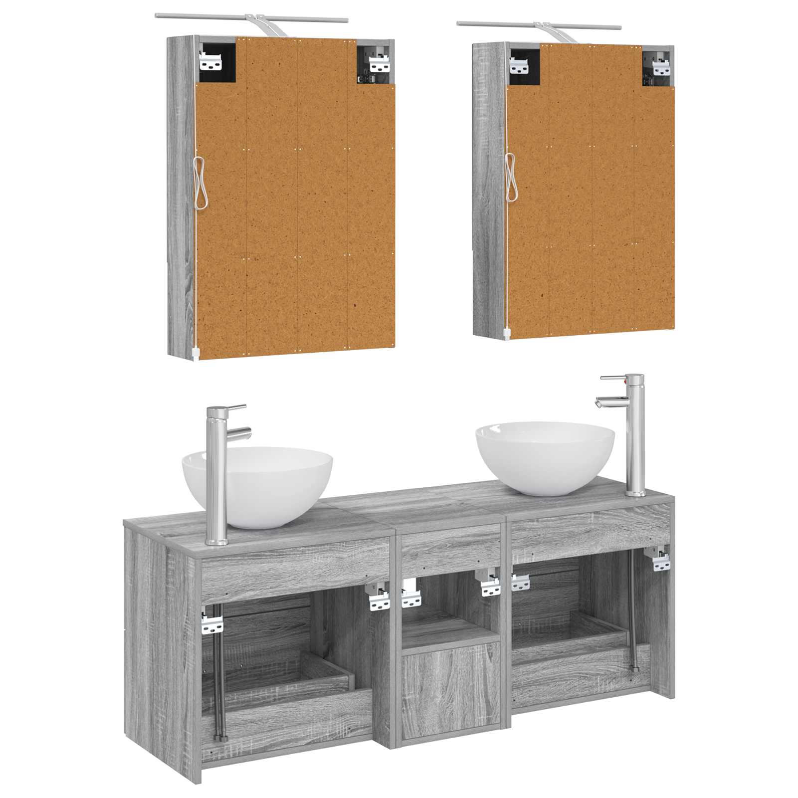 Set namještaja za kupaonicu 5 pcs Siva Sonoma