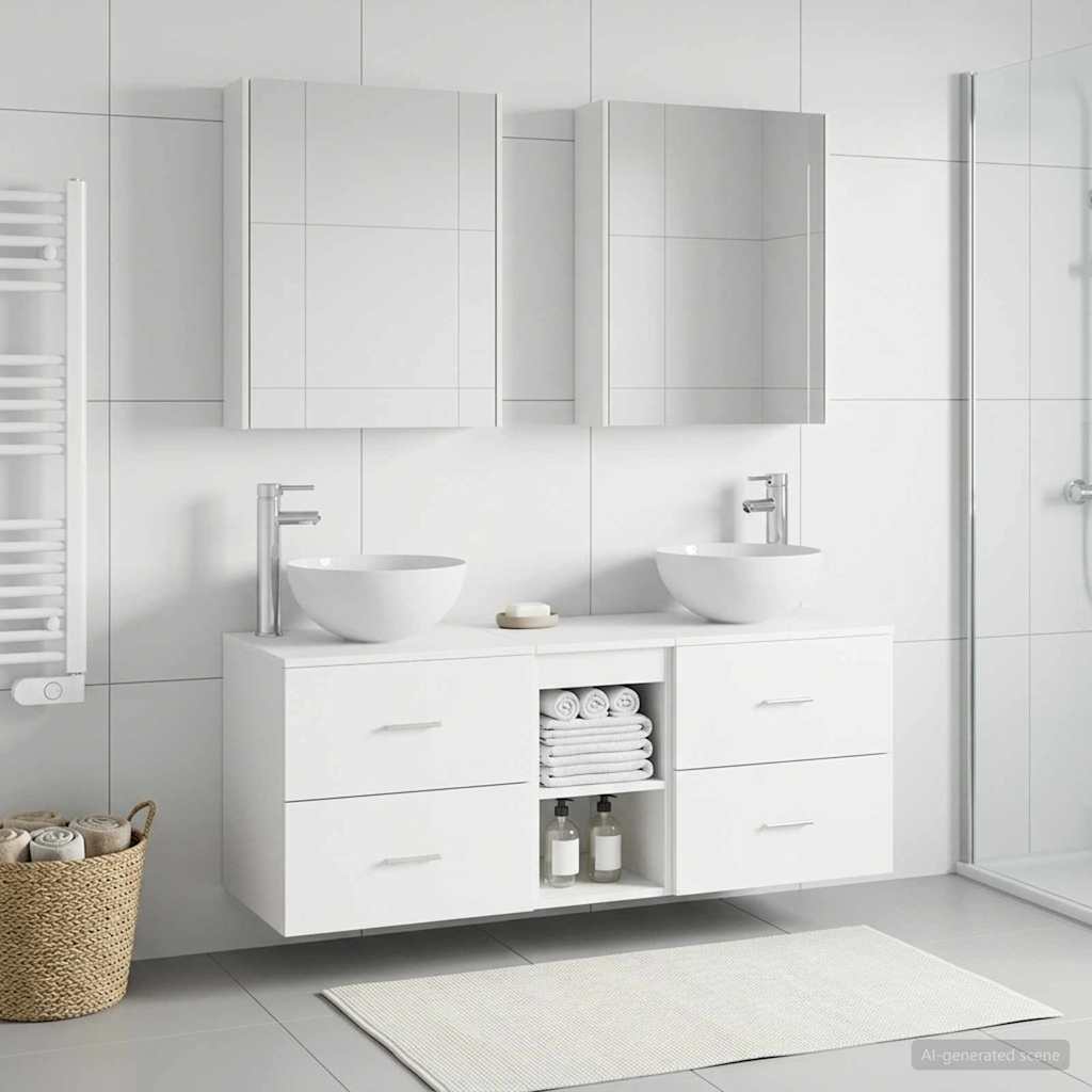 Set namještaja za kupaonicu 5 pcs Bijela