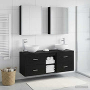 Set namještaja za kupaonicu 5 kom. Crni hrast