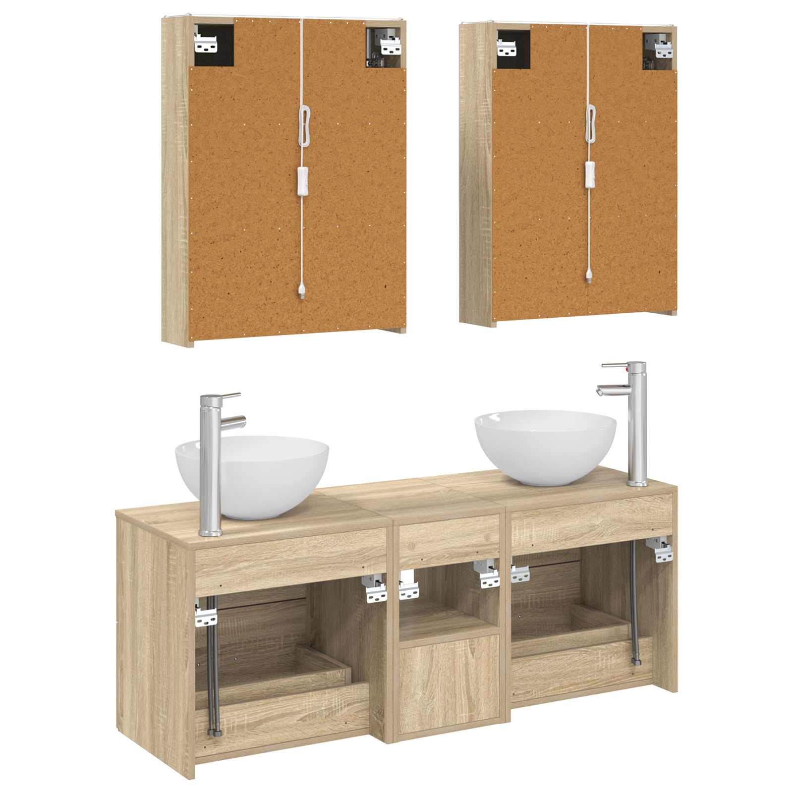 Set namještaja za kupaonicu 5 pcs Hrast sonoma