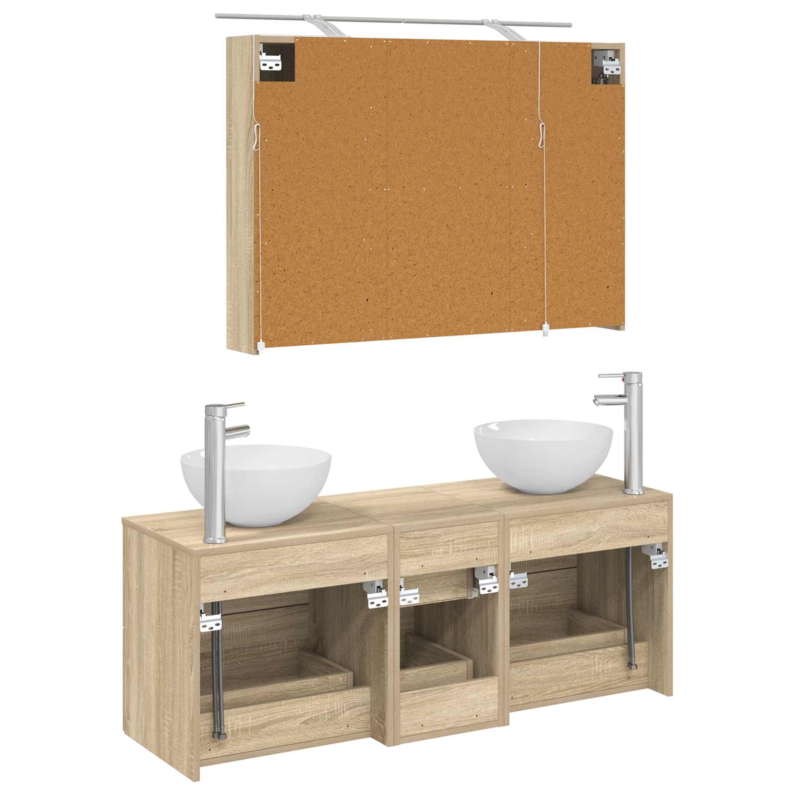 Set namještaja za kupaonicu 4 pcs Hrast sonoma