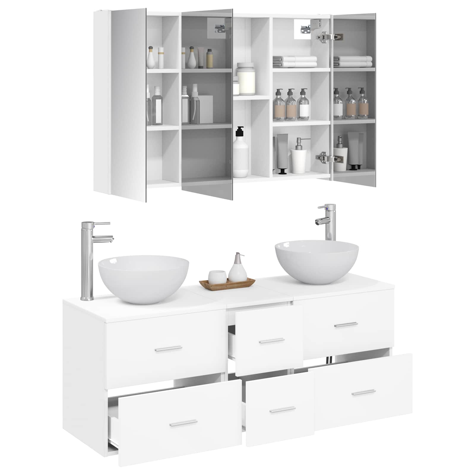 Set namještaja za kupaonicu 4 pcs Bijela