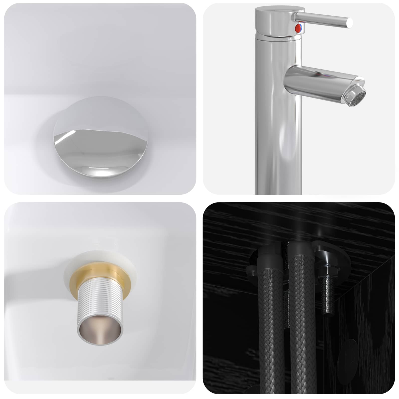 Set namještaja za kupaonicu 5 pcs Crni hrast