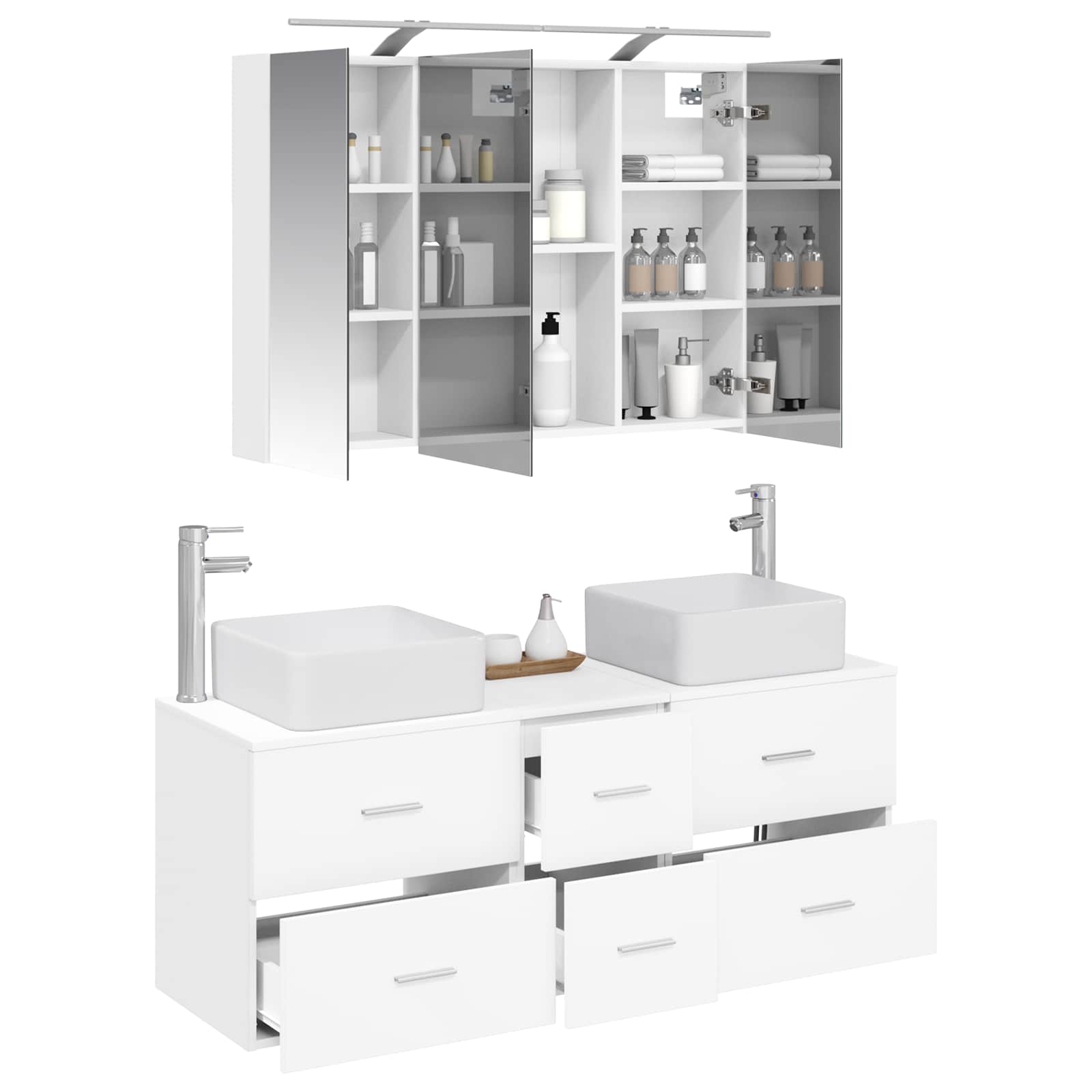 Set namještaja za kupaonicu 4 pcs Bijela