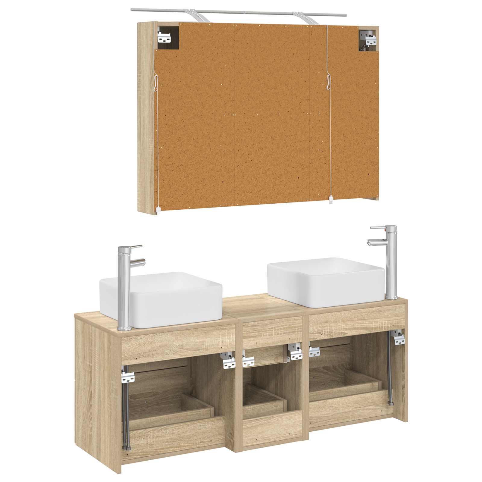Set namještaja za kupaonicu 4 pcs Hrast sonoma