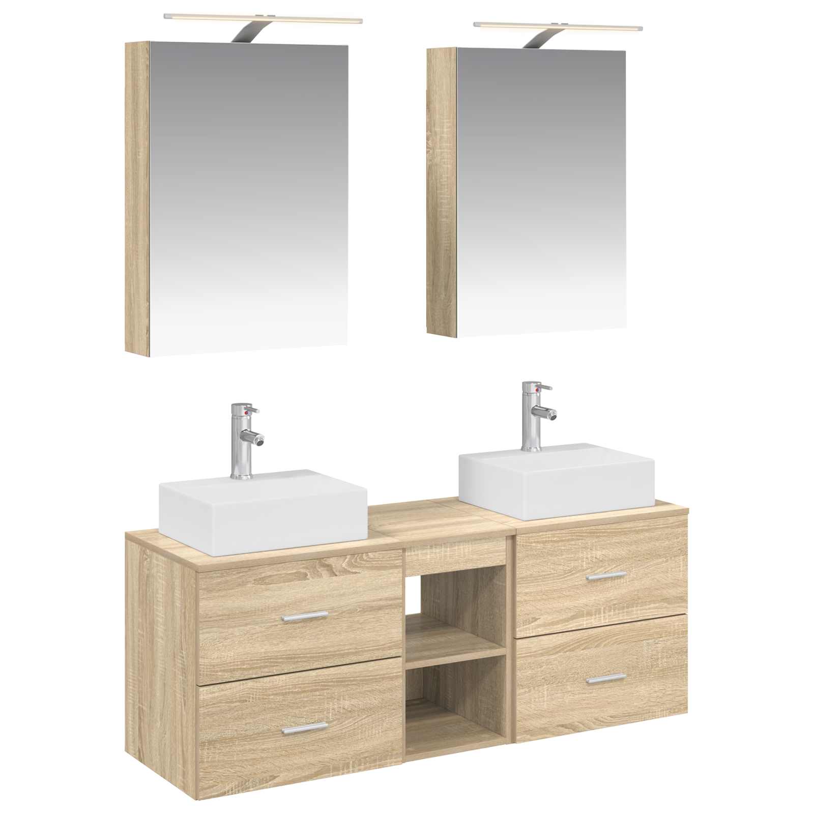 Set namještaja za kupaonicu 5 pcs Hrast sonoma