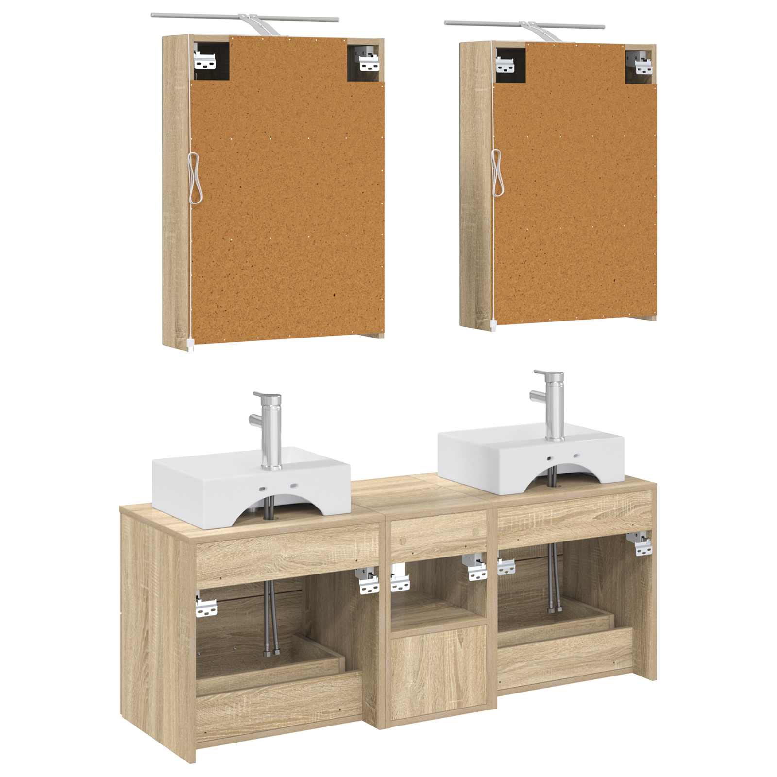 Set namještaja za kupaonicu 5 pcs Hrast sonoma