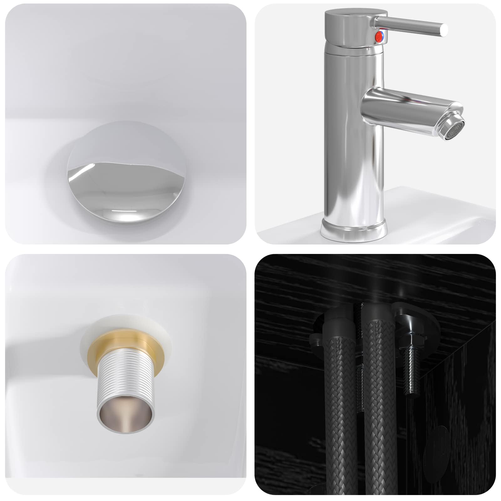 Set namještaja za kupaonicu 5 pcs Crni hrast