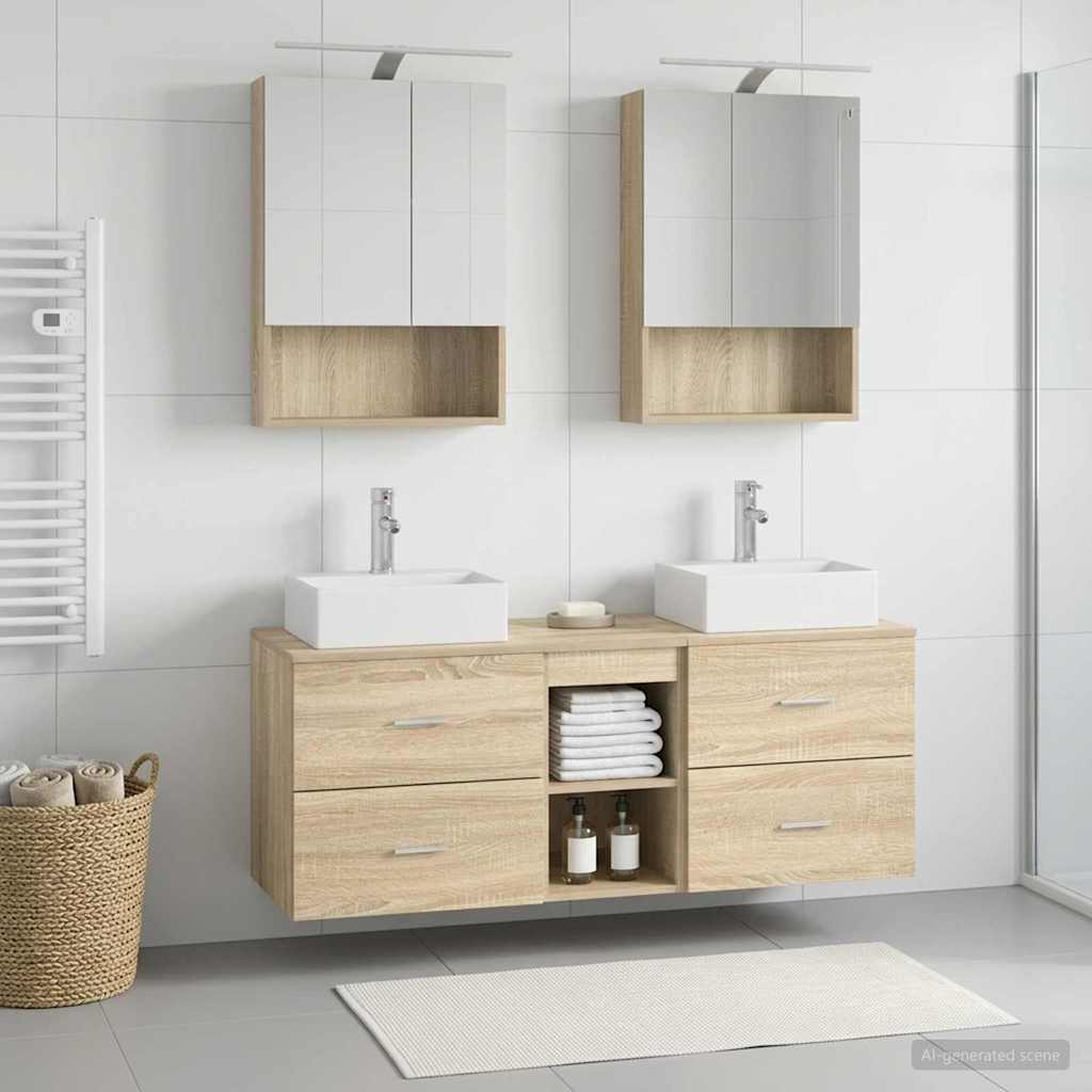 Set namještaja za kupaonicu 5 pcs Hrast sonoma