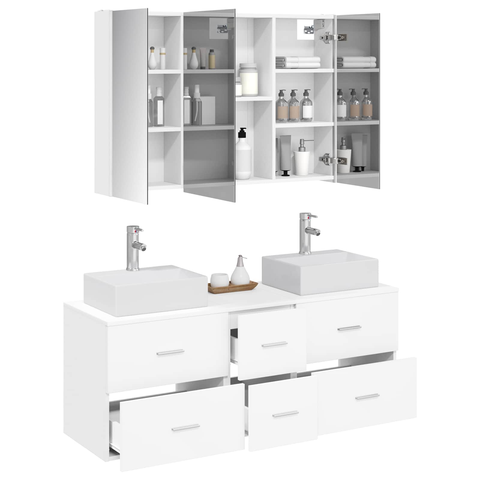 Set namještaja za kupaonicu 4 pcs Bijela
