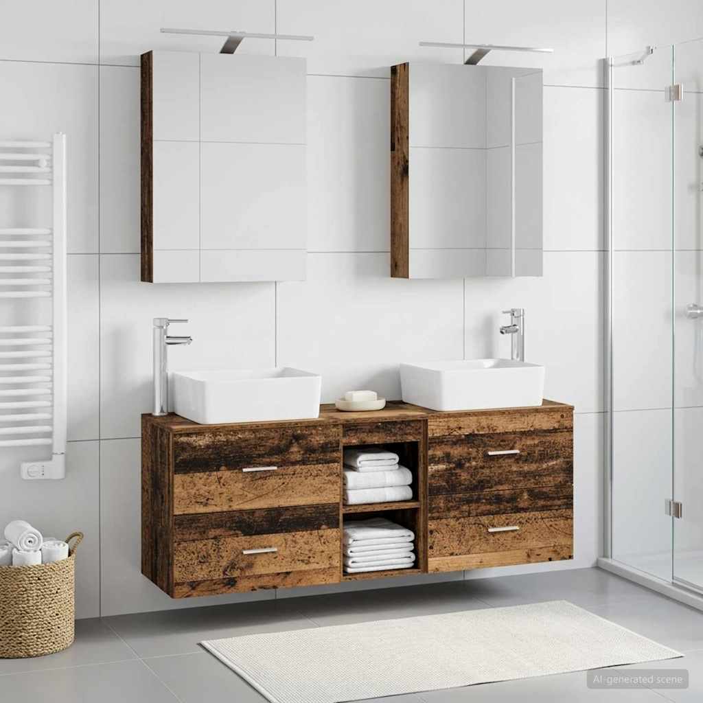 Set namještaja za kupaonicu 5 pcs Staro drvo