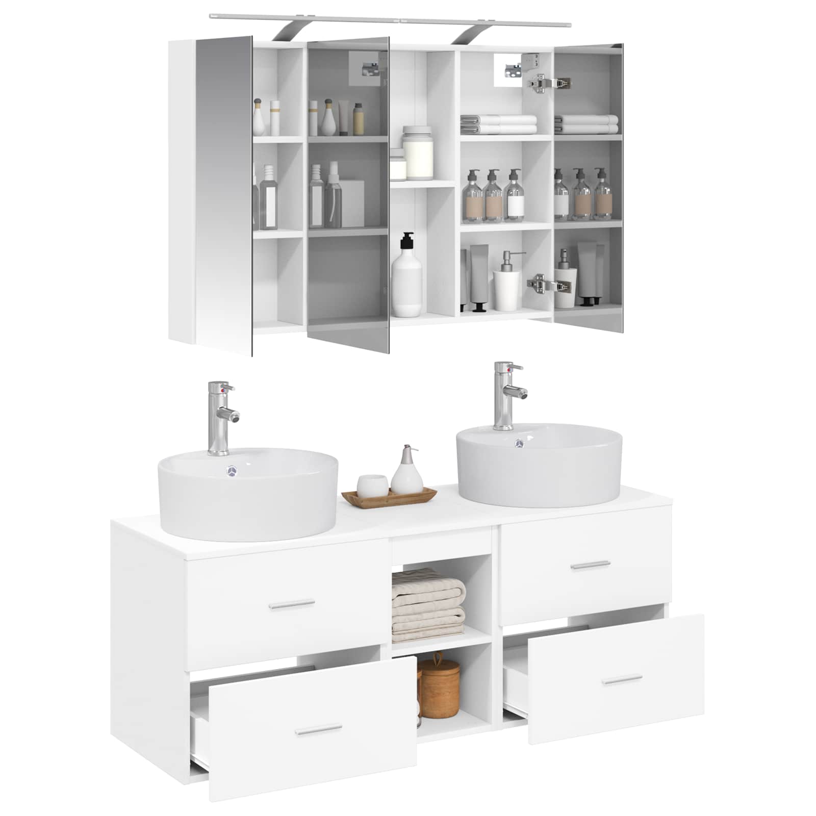 Set namještaja za kupaonicu 4 pcs Bijela
