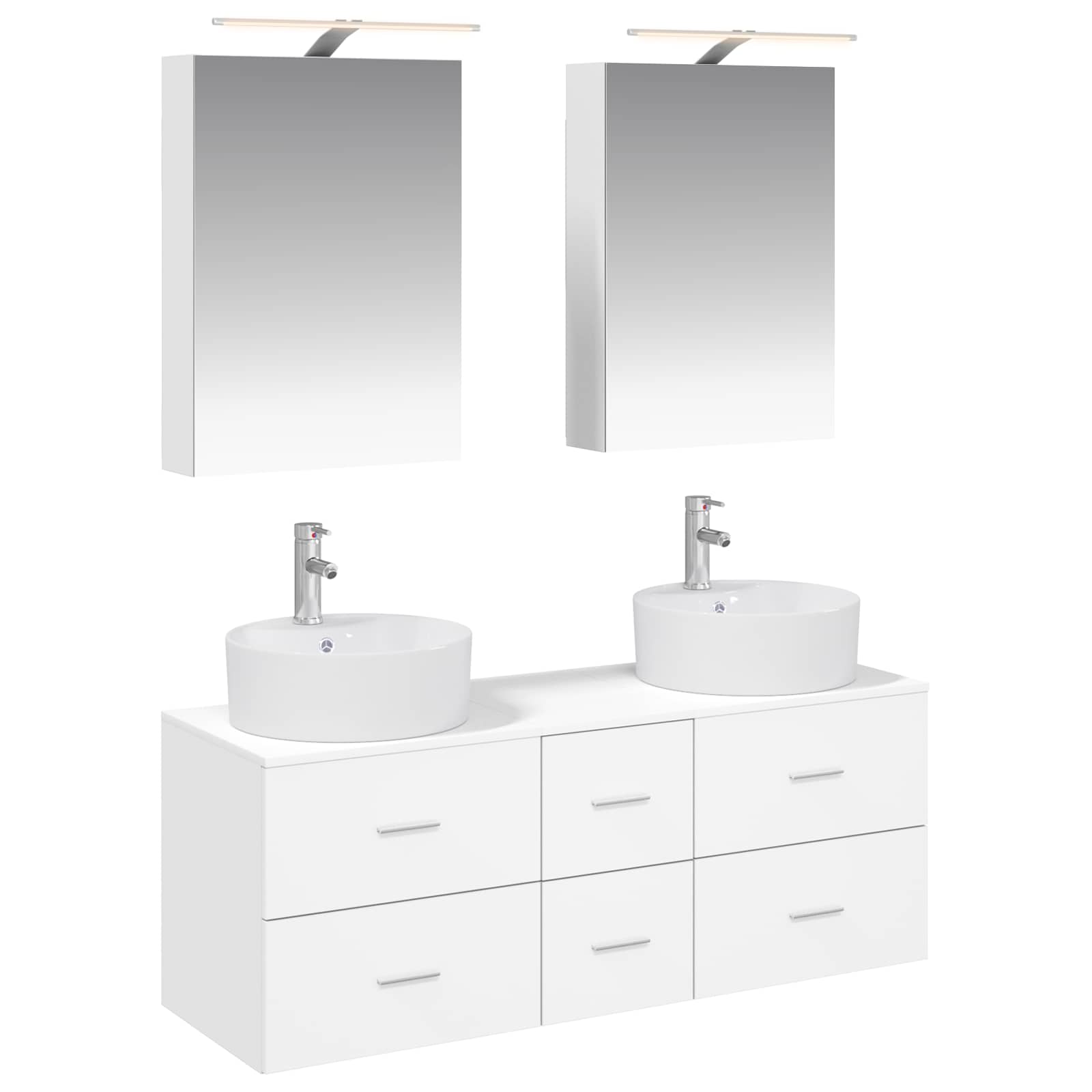 Set namještaja za kupaonicu 5 pcs Bijela