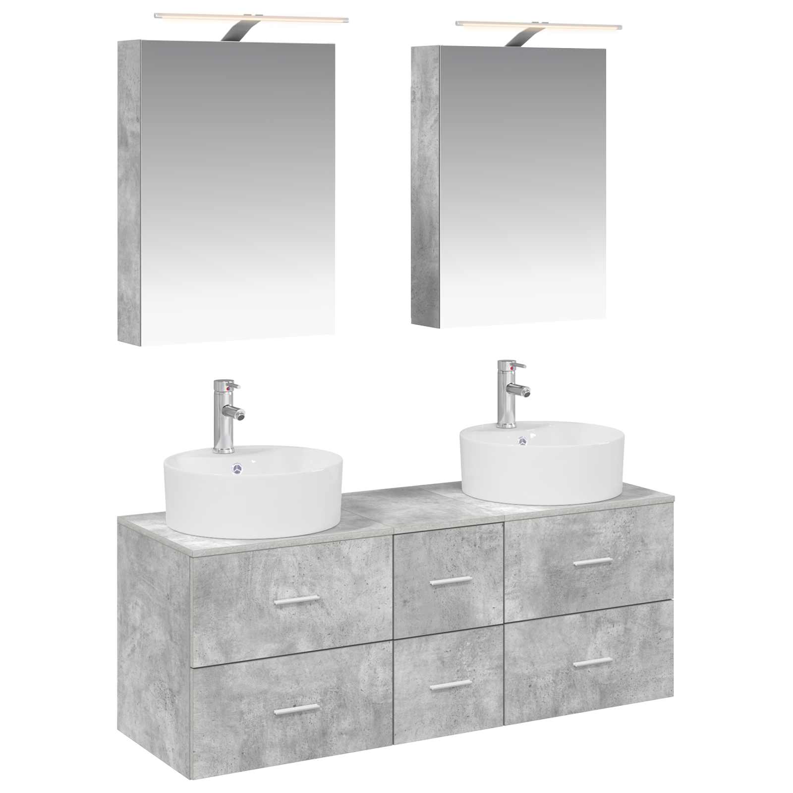 Set namještaja za kupaonicu 5 pcs Betonska siva