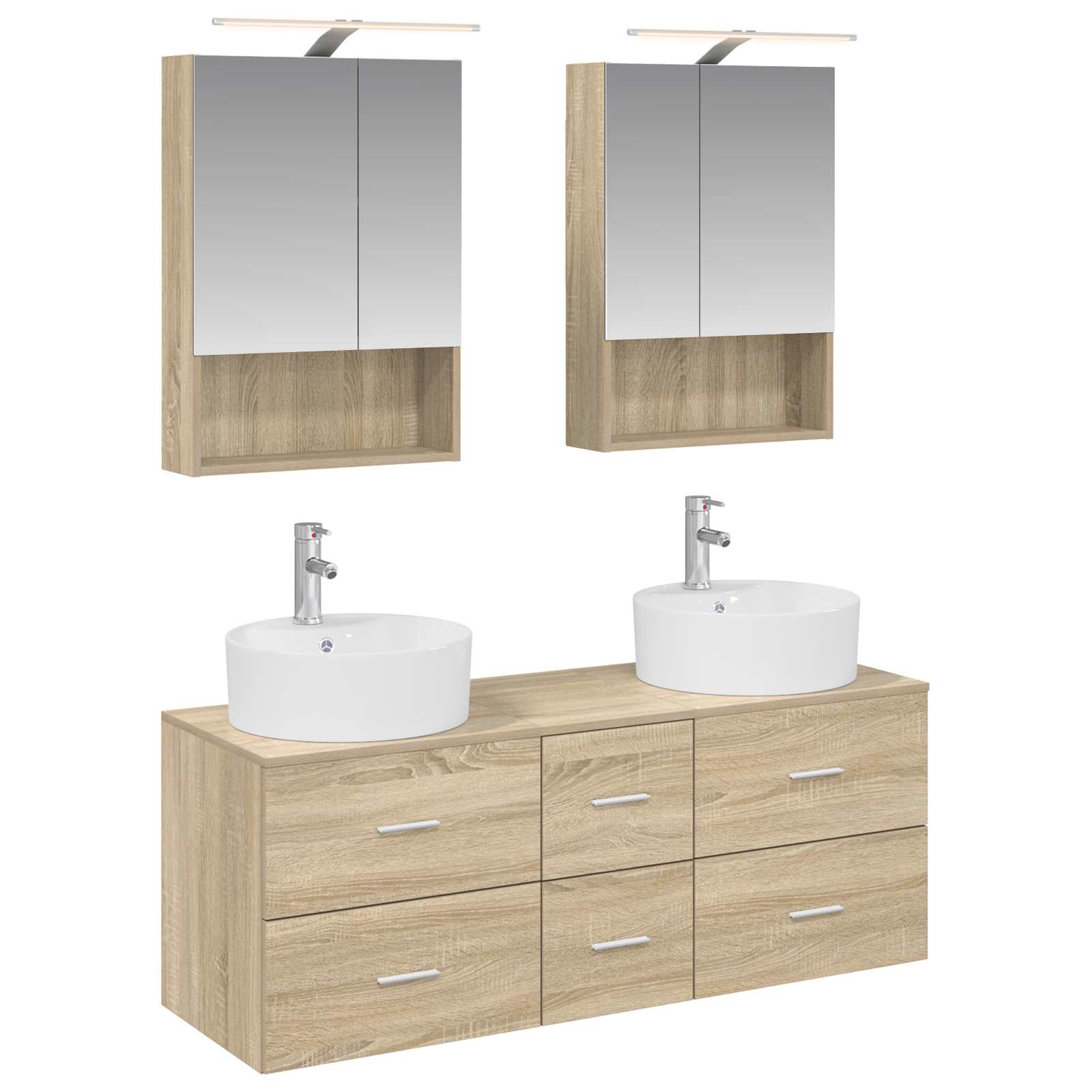 Set namještaja za kupaonicu 5 pcs Hrast sonoma