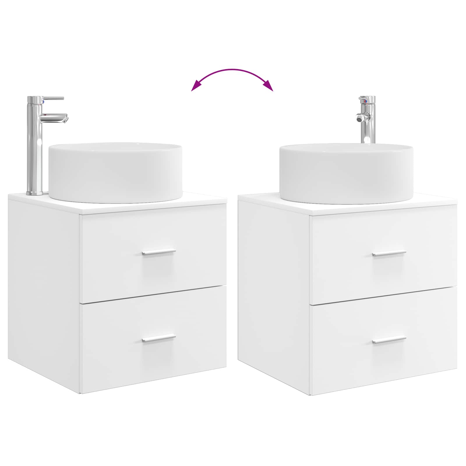 Set namještaja za kupaonicu 4 pcs Bijela