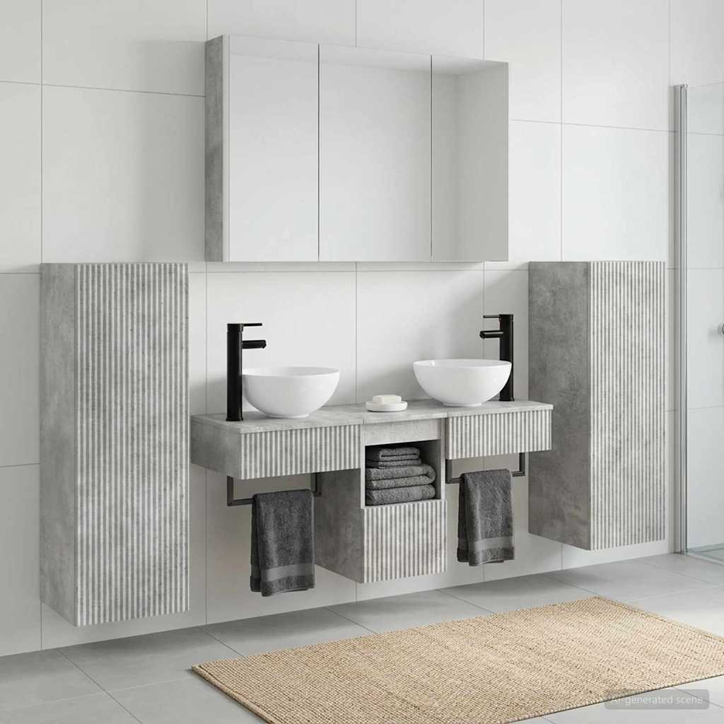 Set namještaja za kupaonicu 6 pcs Betonska siva